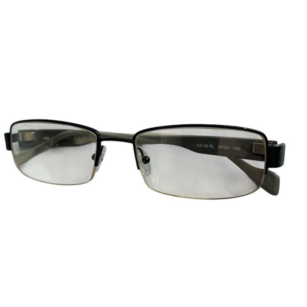 Chesterfield Men's Eyeglasses CH09XL Black Rectangle Half Rim FRAMES ONLY